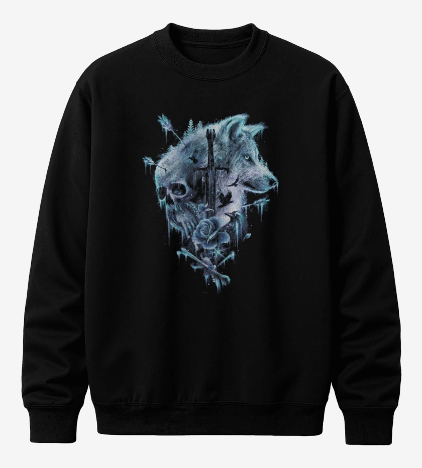 Poleron polo Negro de Winter is coming blue