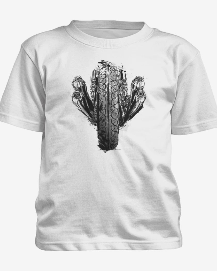 Polera de niño Blanco de Moto race 