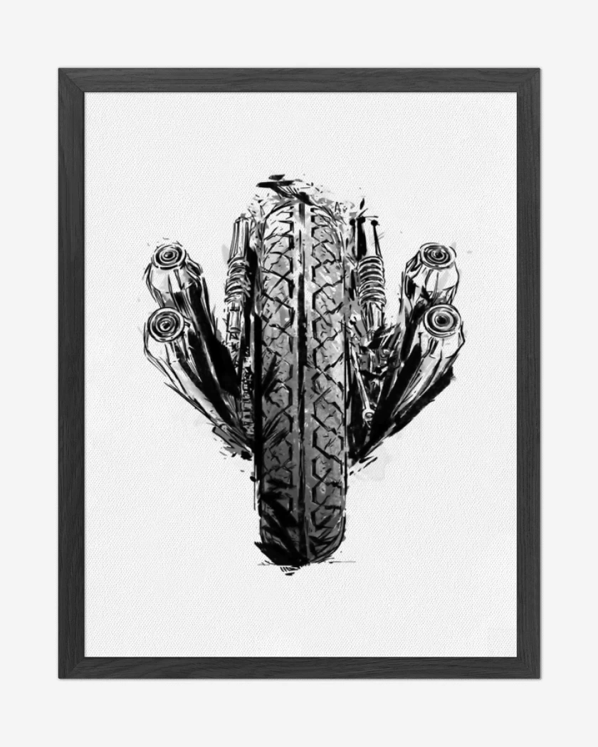 Cuadro decorativo Blanco de Moto race 