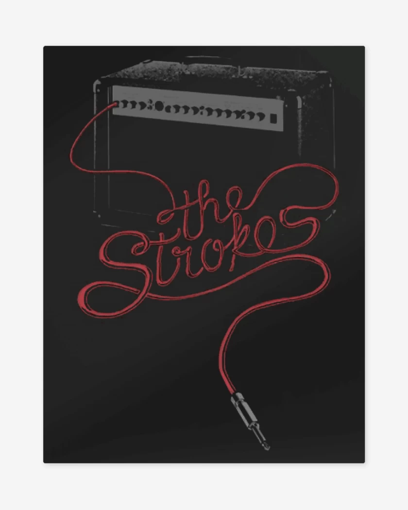 Print metalico Negro de The Strokes Ampli