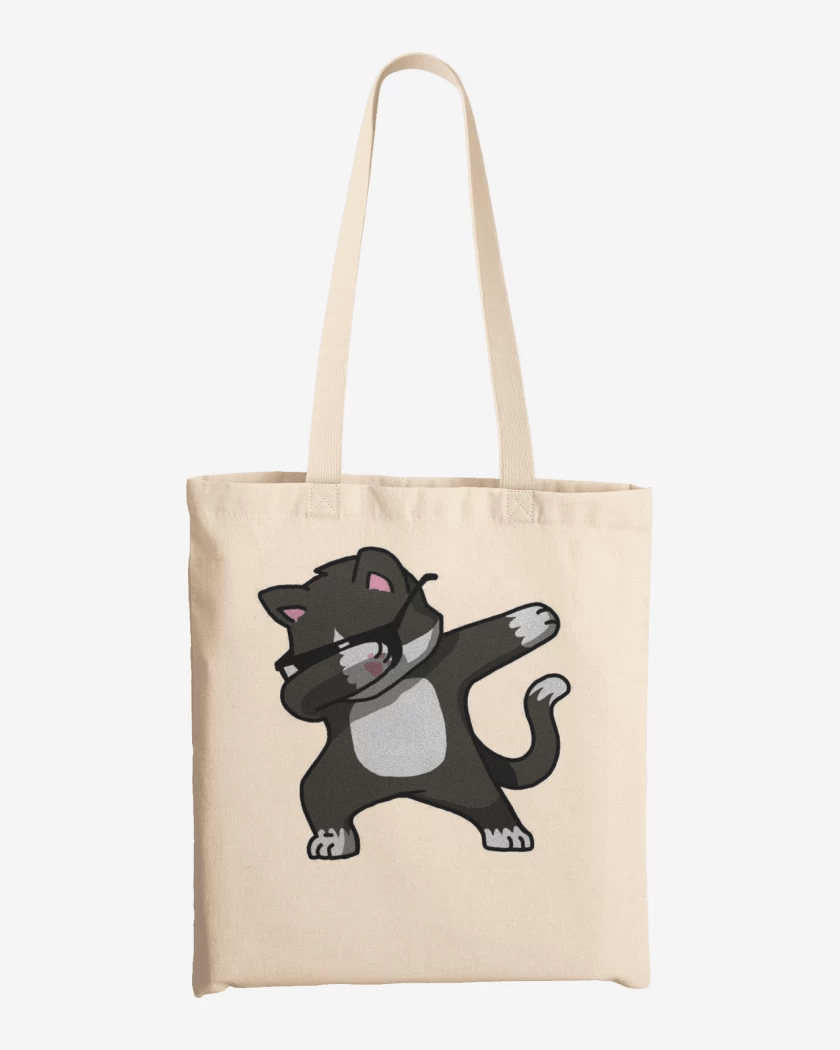 Totebag Blanco de Dab Cat