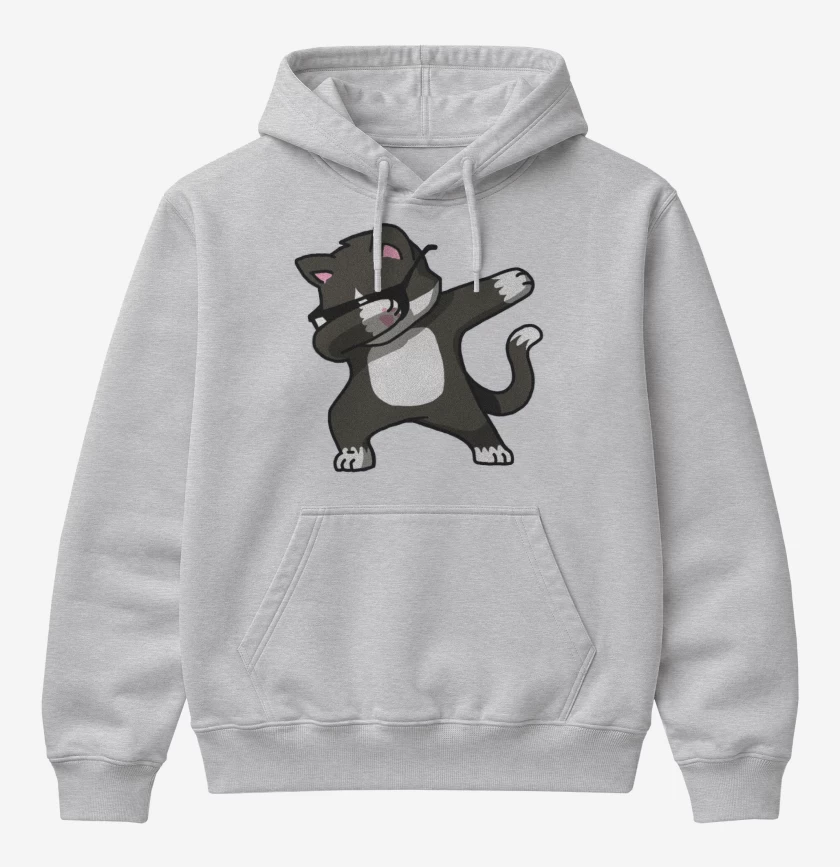 Poleron Canguro básico Gris Melange de Dab Cat