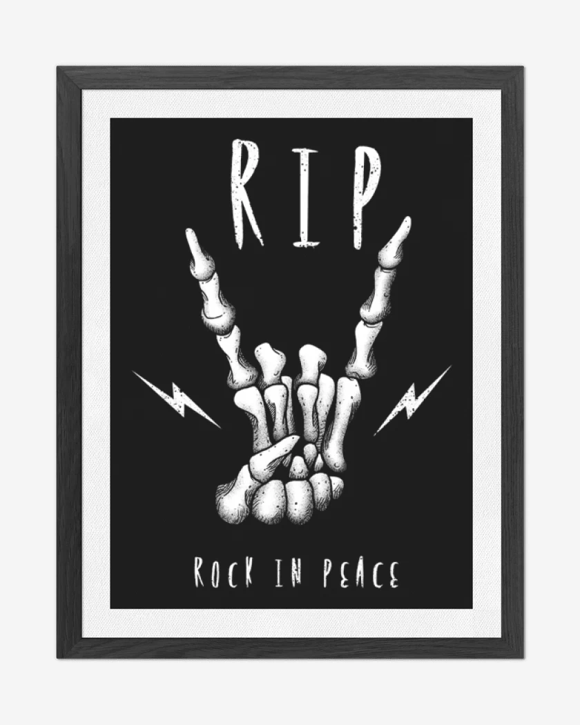 Cuadro decorativo Negro de Rock in peace