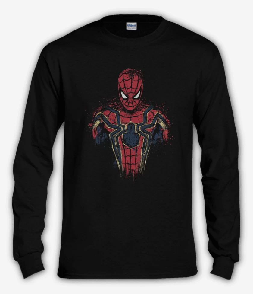 Polera manga larga Negro de Hombre aracnido
