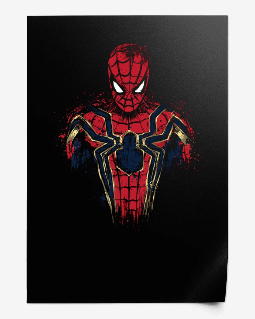 Print Negro de Hombre aracnido