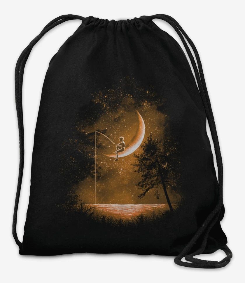 Mochila Negro de Noche de pesca