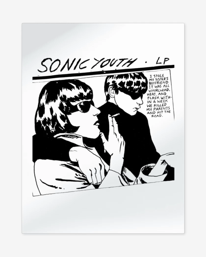 Print metalico Blanco de Sonic Youth LP