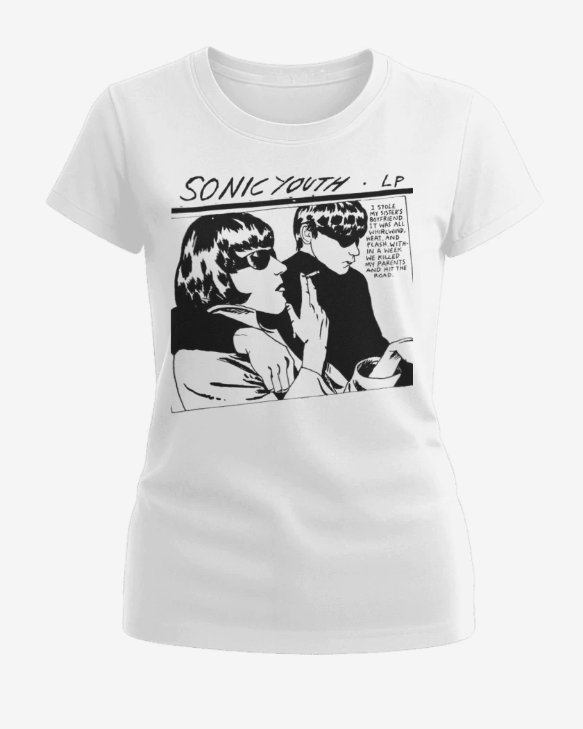 Polera de Mujer Blanco de Sonic Youth LP
