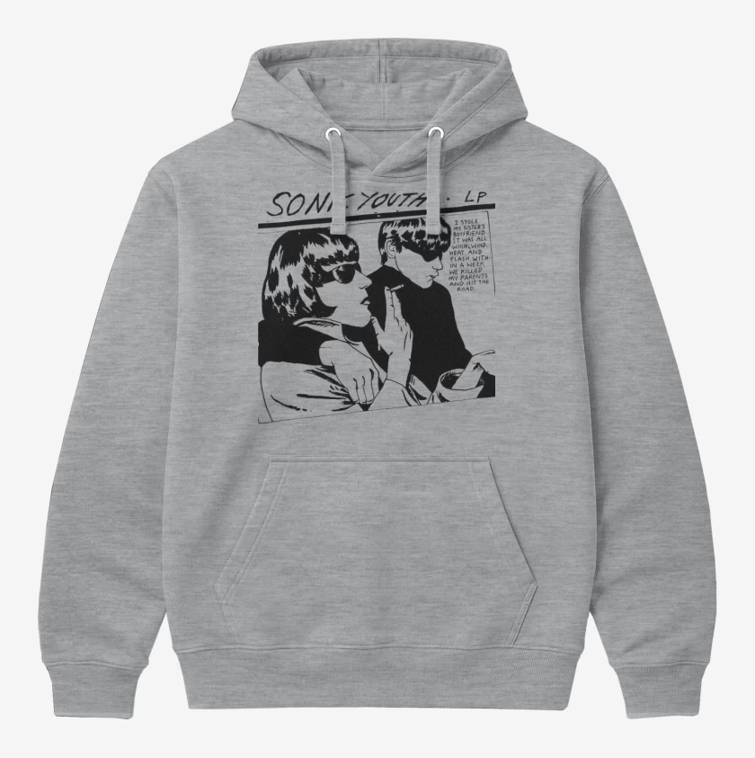 Polerón Canguro Gris Melange de Sonic Youth LP