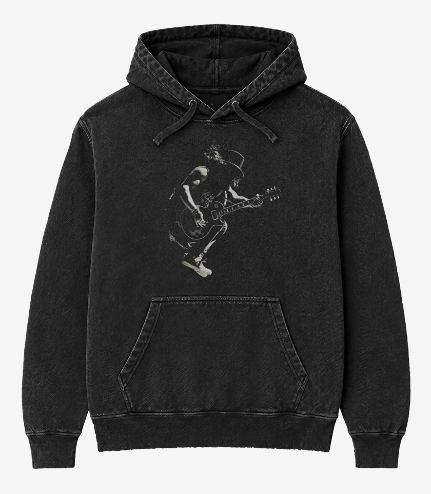 Poleron Canguro Acid Wash Negro de Slash 2 