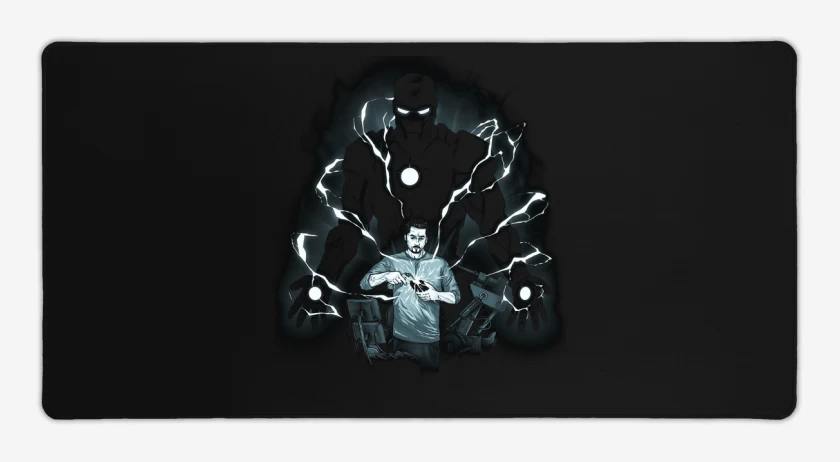 Mouse pad Gamer Negro de Tony Stark