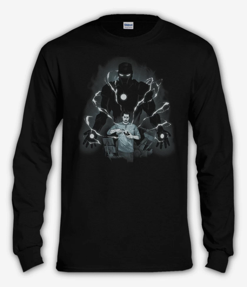 Polera manga larga Negro de Tony Stark
