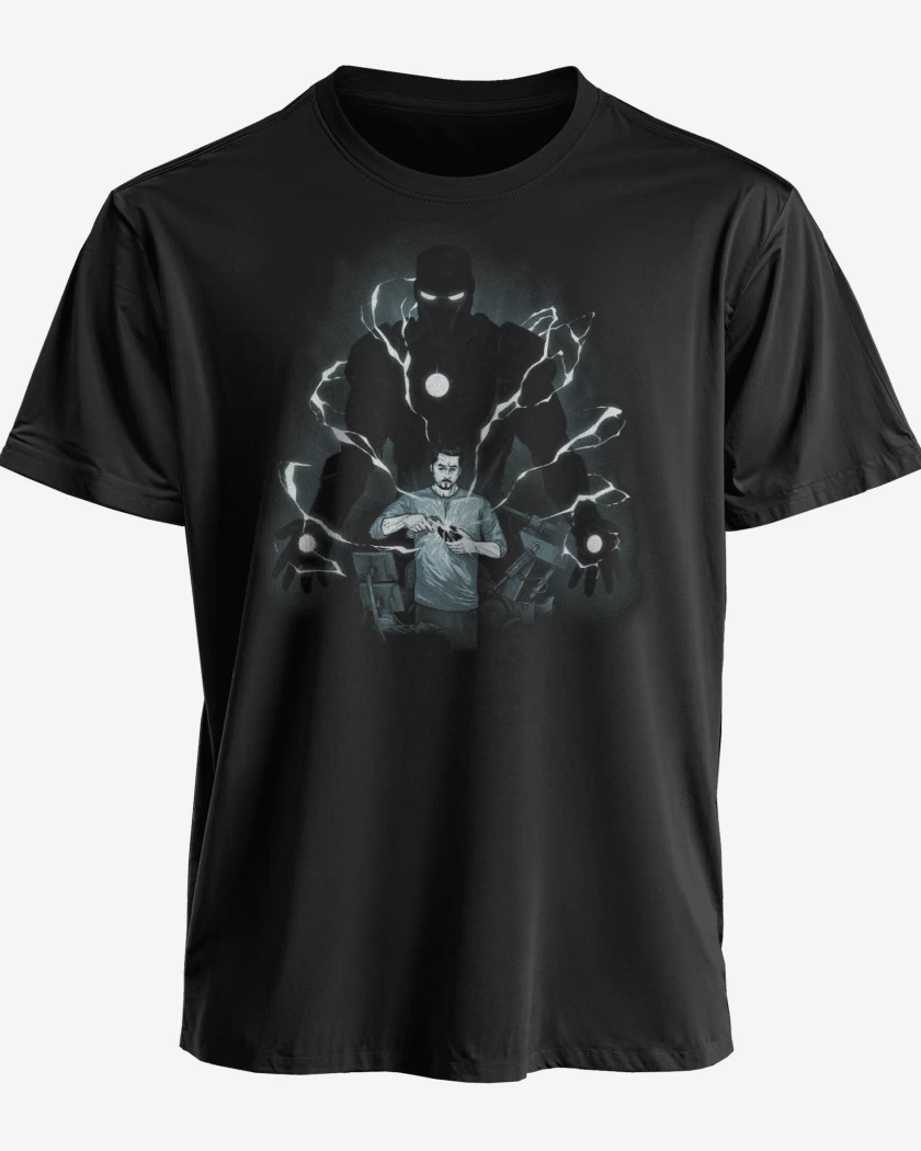 Polera premium Negro de Tony Stark