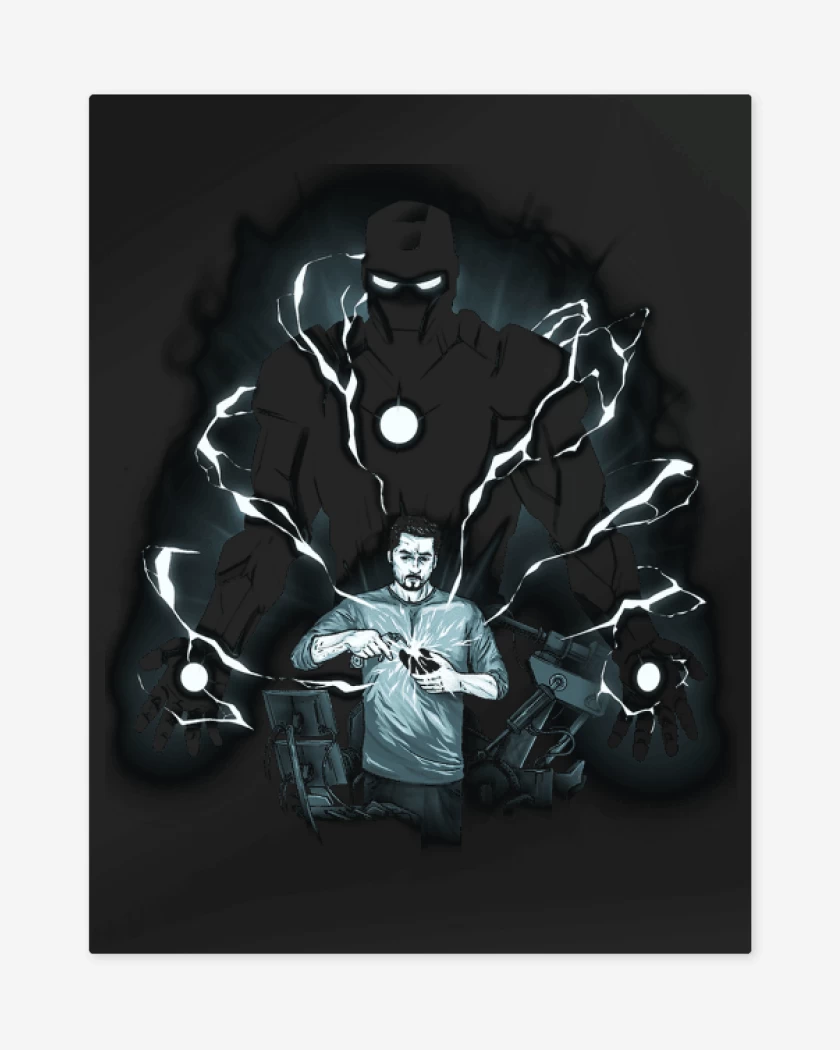 Print metalico Negro de Tony Stark
