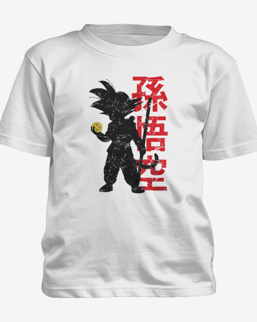 Polera de niño Blanco de Pequeño Goku
