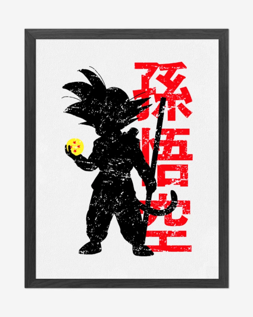 Cuadro decorativo Blanco de Pequeño Goku