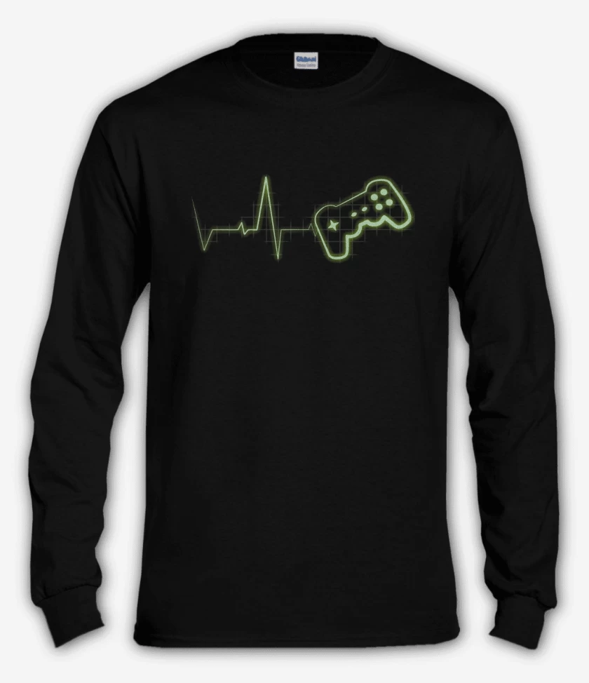 Polera manga larga Negro de Gamer