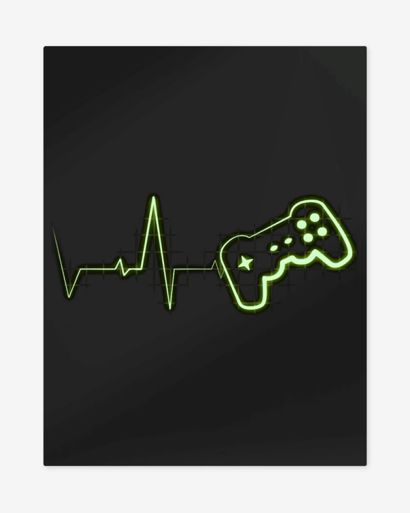 Print metalico Negro de Gamer