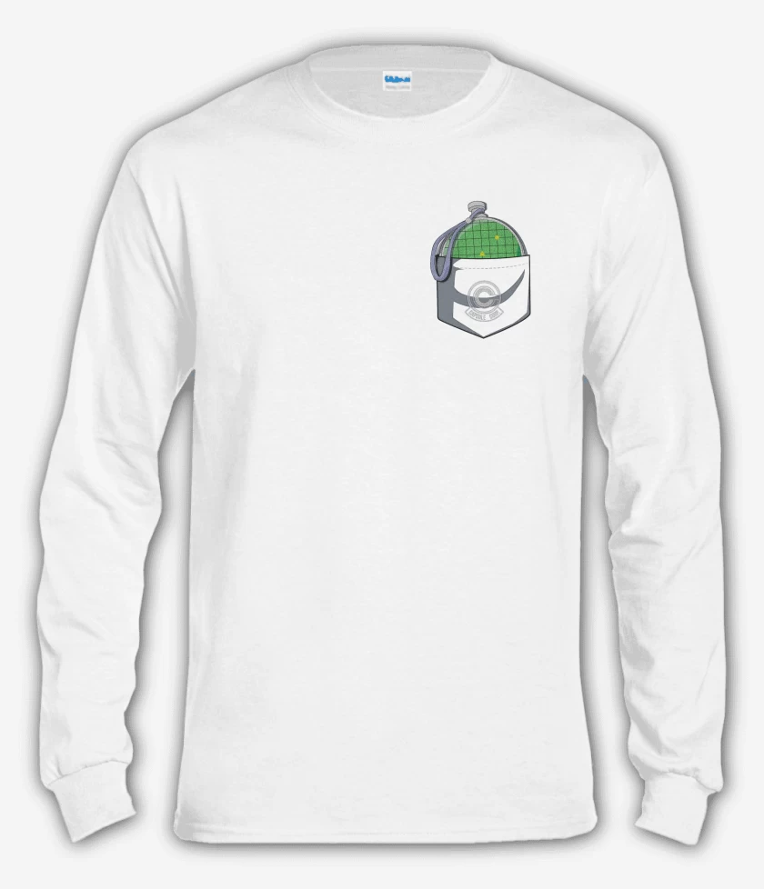 Polera manga larga Blanco de Radar de bolsillo