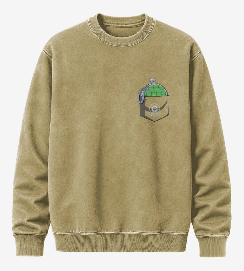 Poleron Polo Acid Wash Beige de Radar de bolsillo