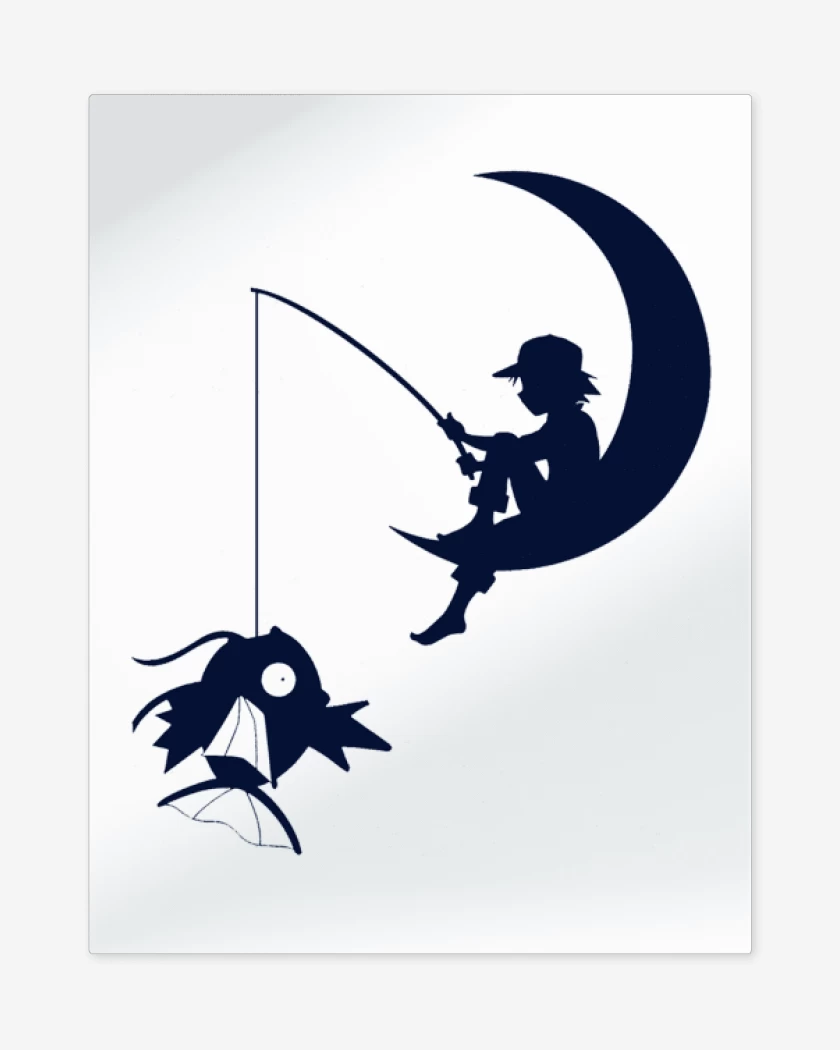 Print metalico Blanco de Ash Luna Dream