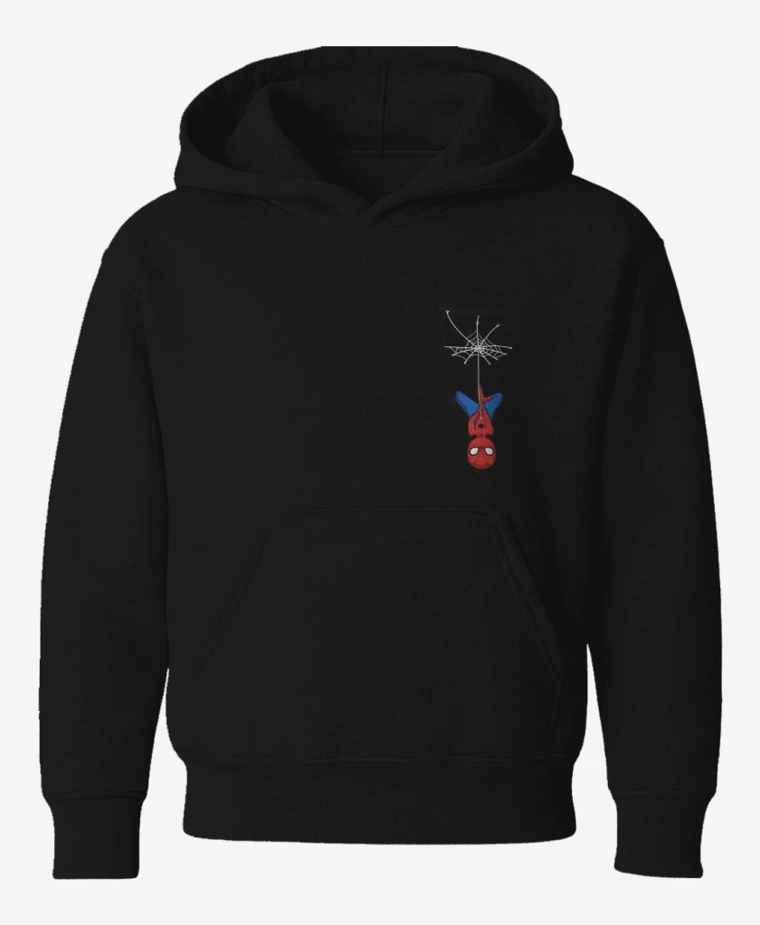 Poleron de niño Negro de Spider man Bolsillo
