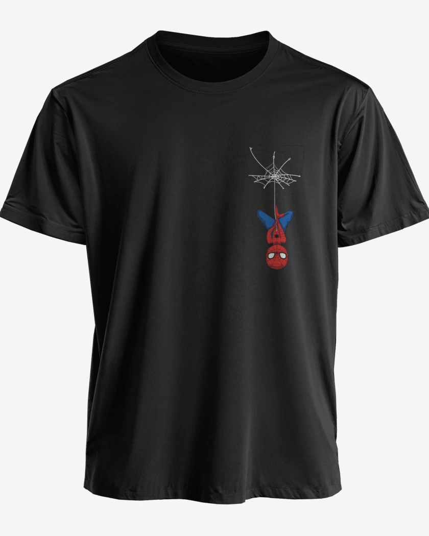 Polera premium Negro de Spider man Bolsillo