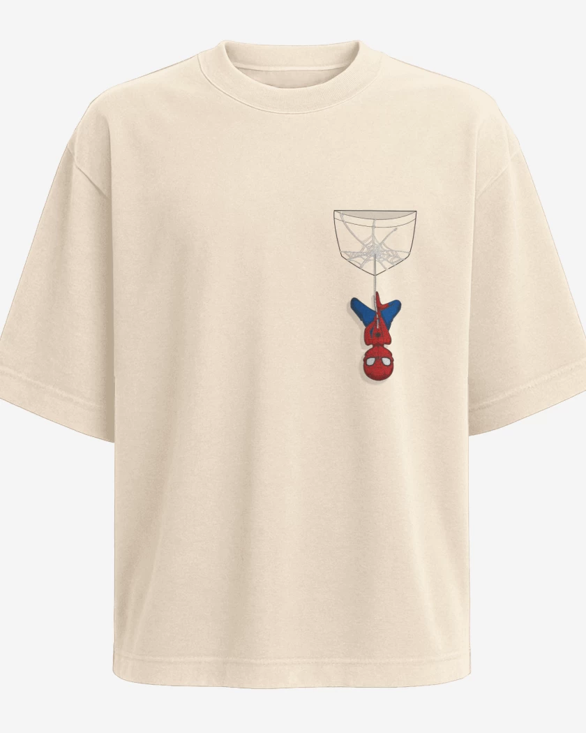 Polera Oversize Spider man Bolsillo