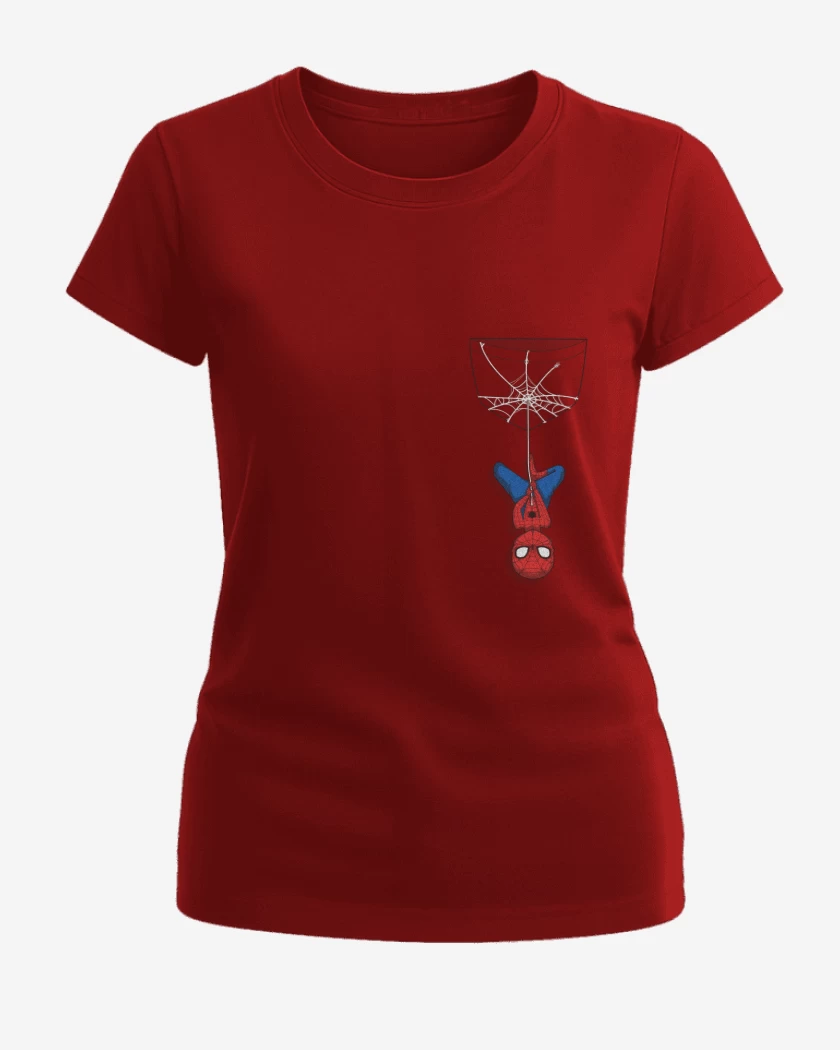 Polera de Mujer Rojo de Spider man Bolsillo