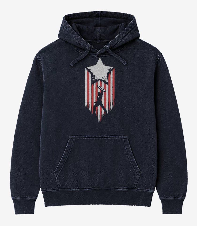 Poleron Canguro Acid Wash Azul Marino de Capi - Stars n Stripes
