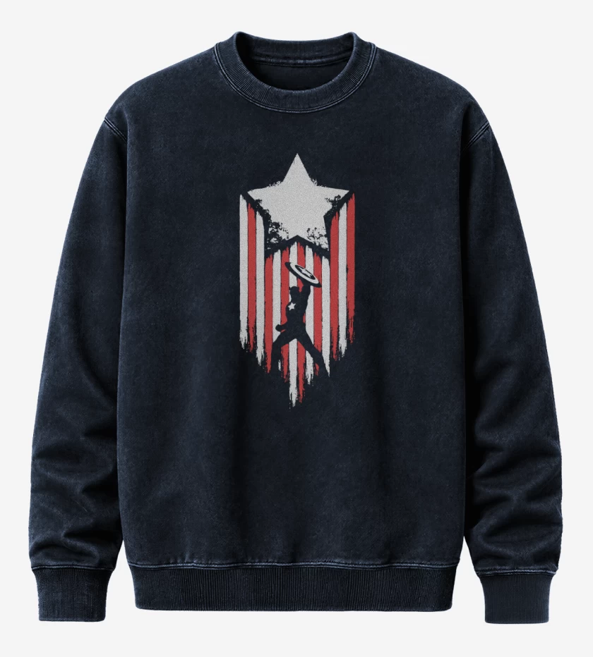 Poleron Polo Acid Wash Azul Marino de Capi - Stars n Stripes