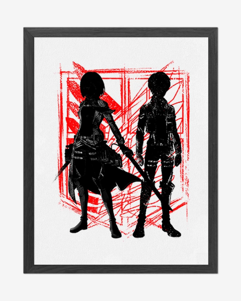 Cuadro decorativo Mikasa y Eren