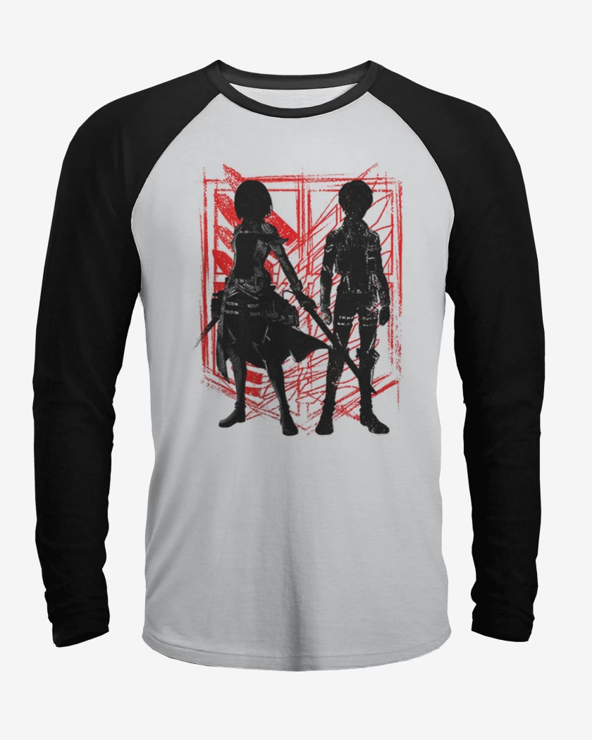 Polera Raglan Mikasa y Eren