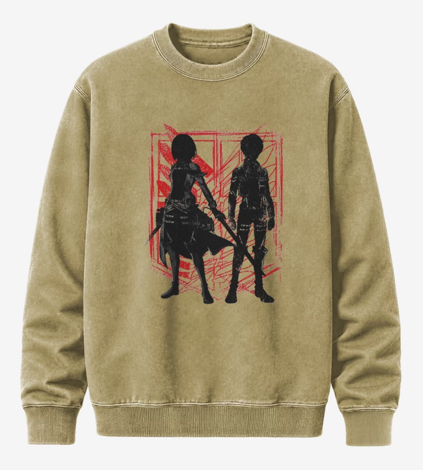 Poleron Polo Acid Wash Beige de Mikasa y Eren
