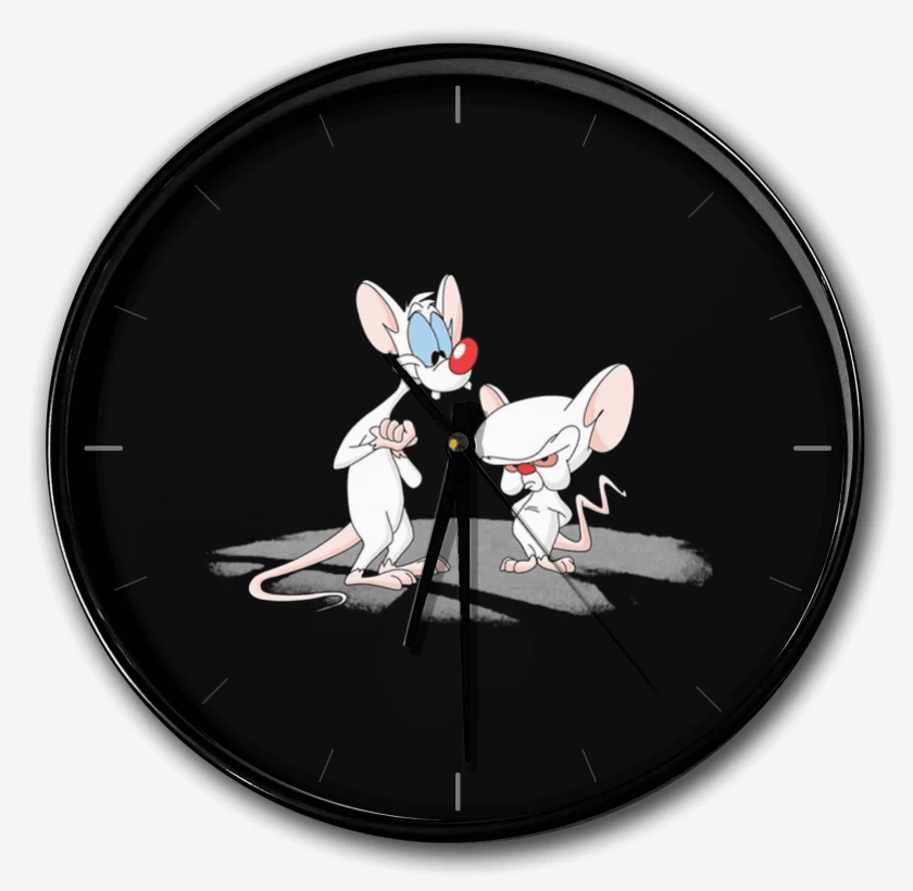 Reloj Negro de Pinky y cerebro