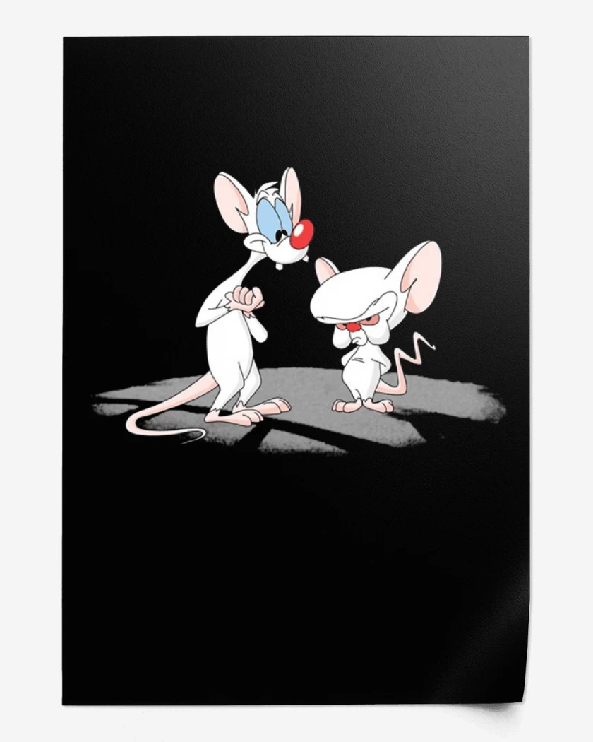 Print Negro de Pinky y cerebro