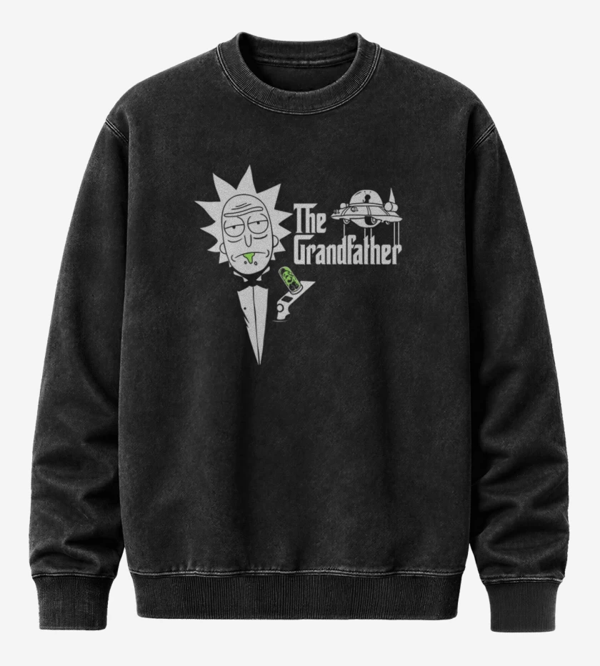 Poleron Polo Acid Wash Negro de The grandfather