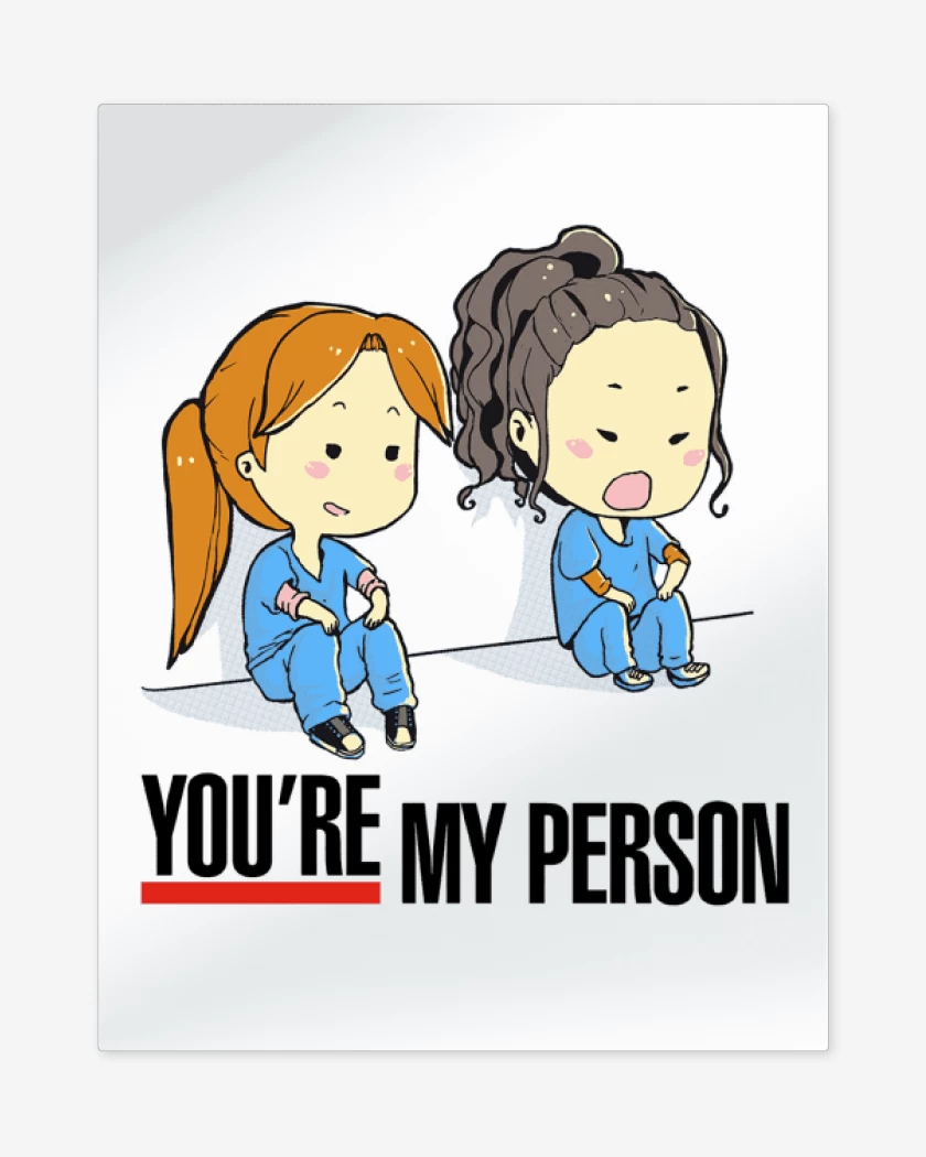 Print metalico Blanco de you re my person
