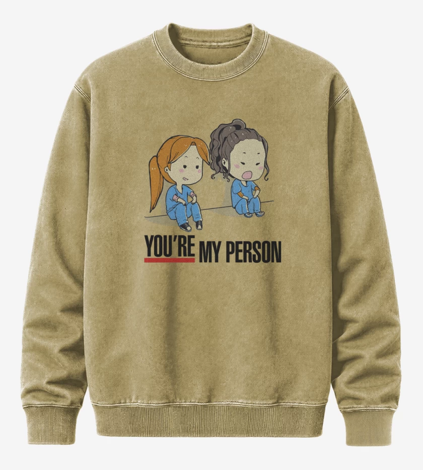 Poleron Polo Acid Wash Beige de you re my person