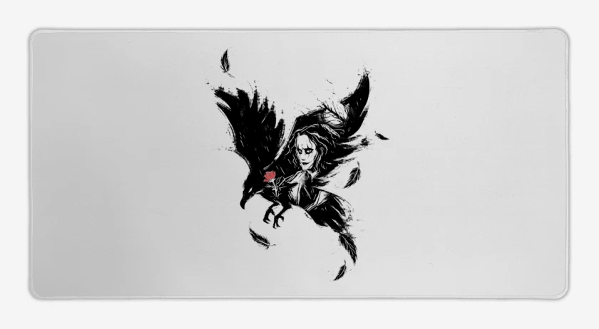 Mouse pad Gamer Blanco de The Crow