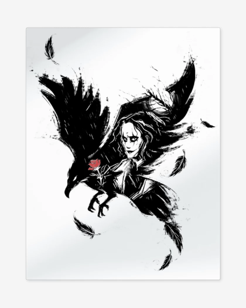 Print metalico Blanco de The Crow