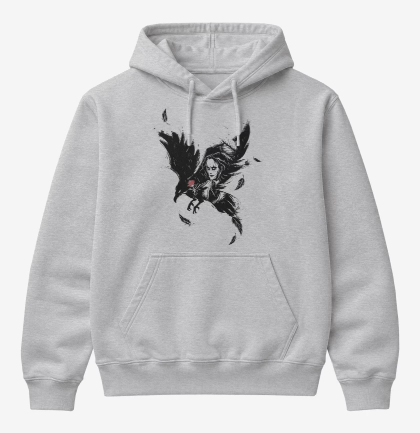 Poleron Canguro básico Gris Melange de The Crow