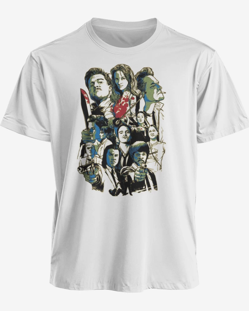 Polera premium Blanco de Tarantino movies