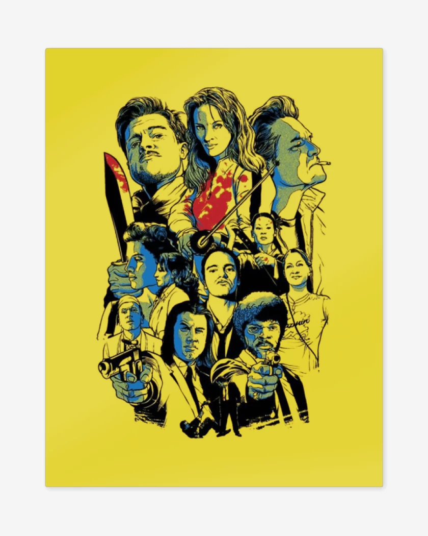 Print metalico Amarillo de Tarantino movies