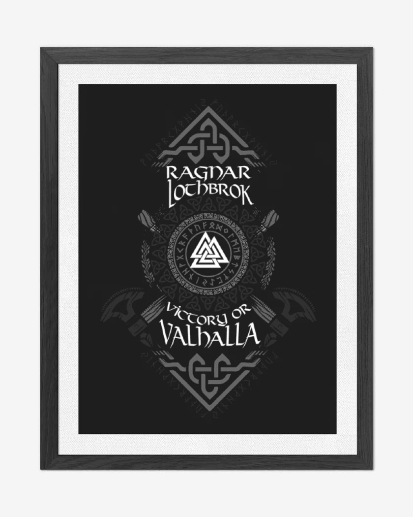 Cuadro decorativo Negro de Ragnar valhalla