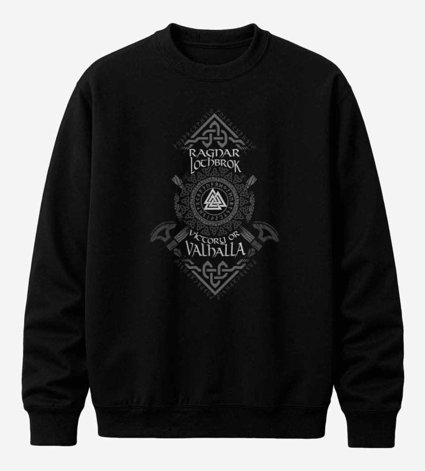 Poleron polo Negro de Ragnar valhalla