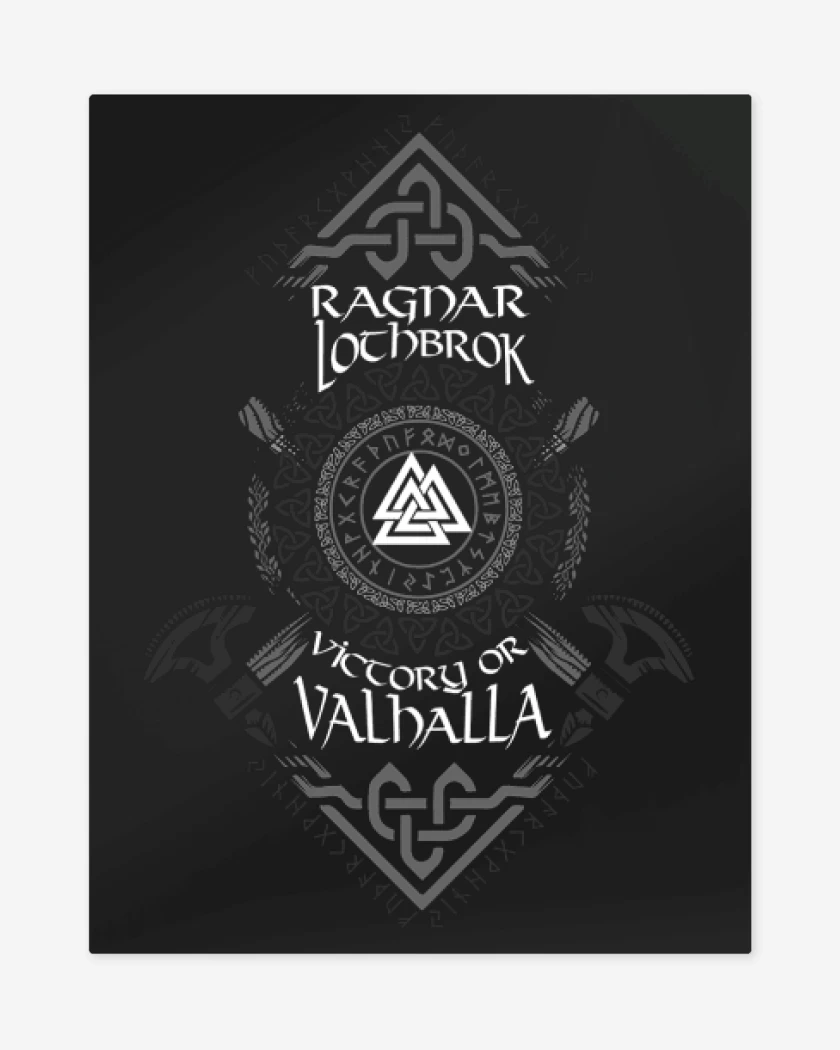 Print metalico Negro de Ragnar valhalla