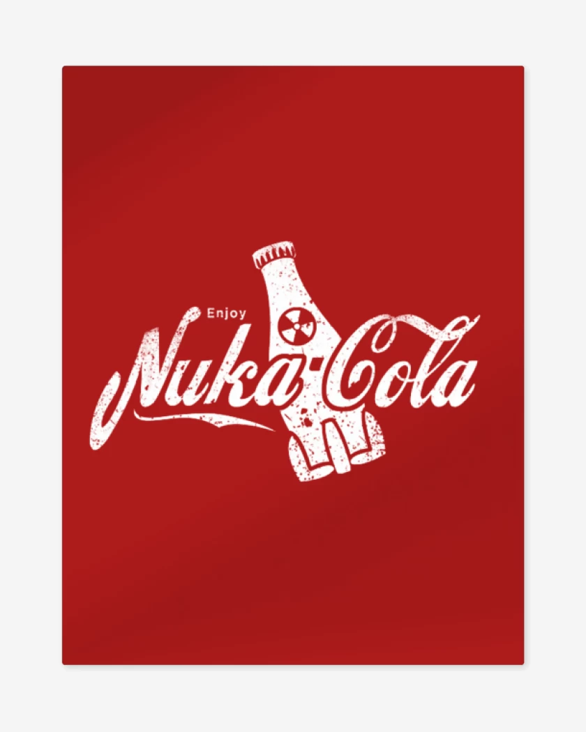 Print metalico Rojo de Nuka Cola