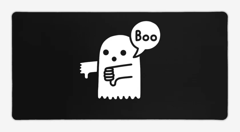 Mouse pad Gamer Negro de Boo