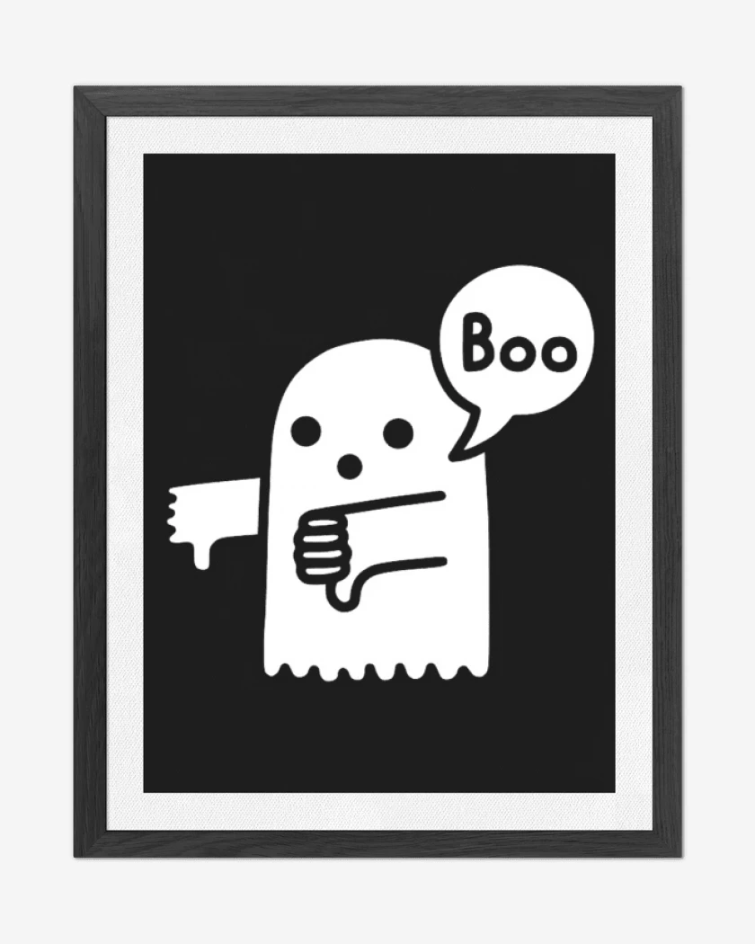Cuadro decorativo Negro de Boo